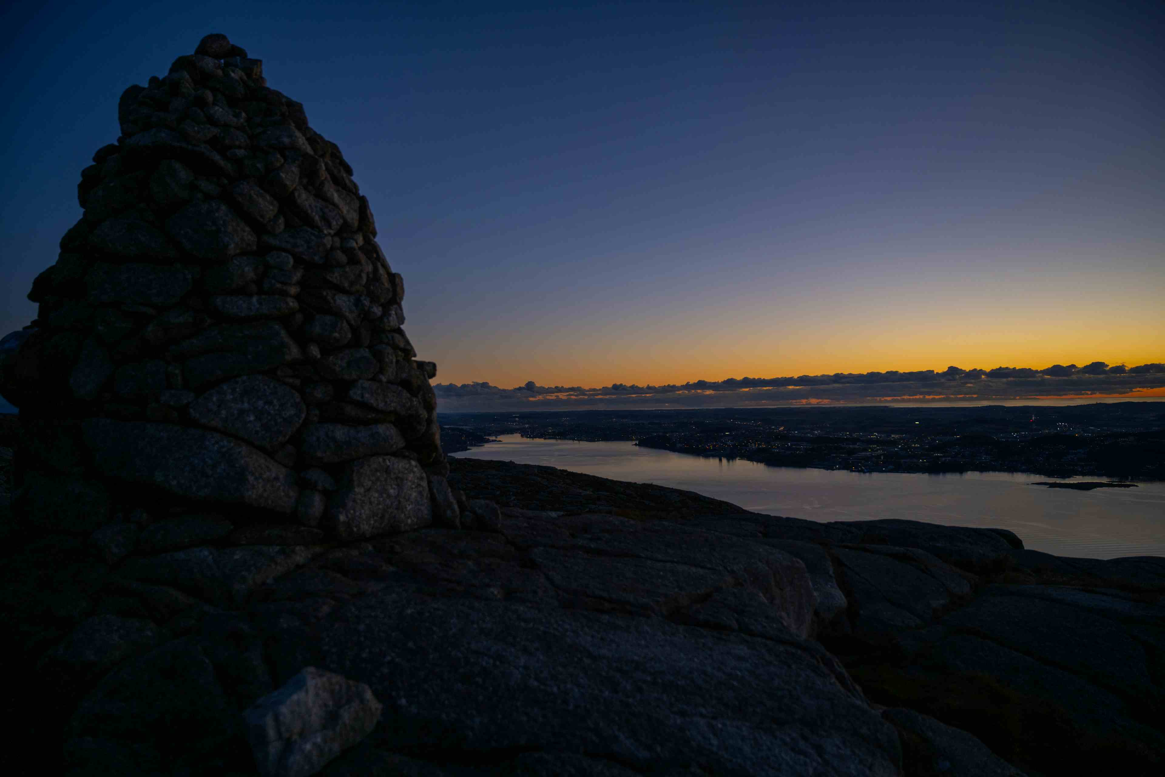 mountain hike, mountain, mountain cairn, lifjell