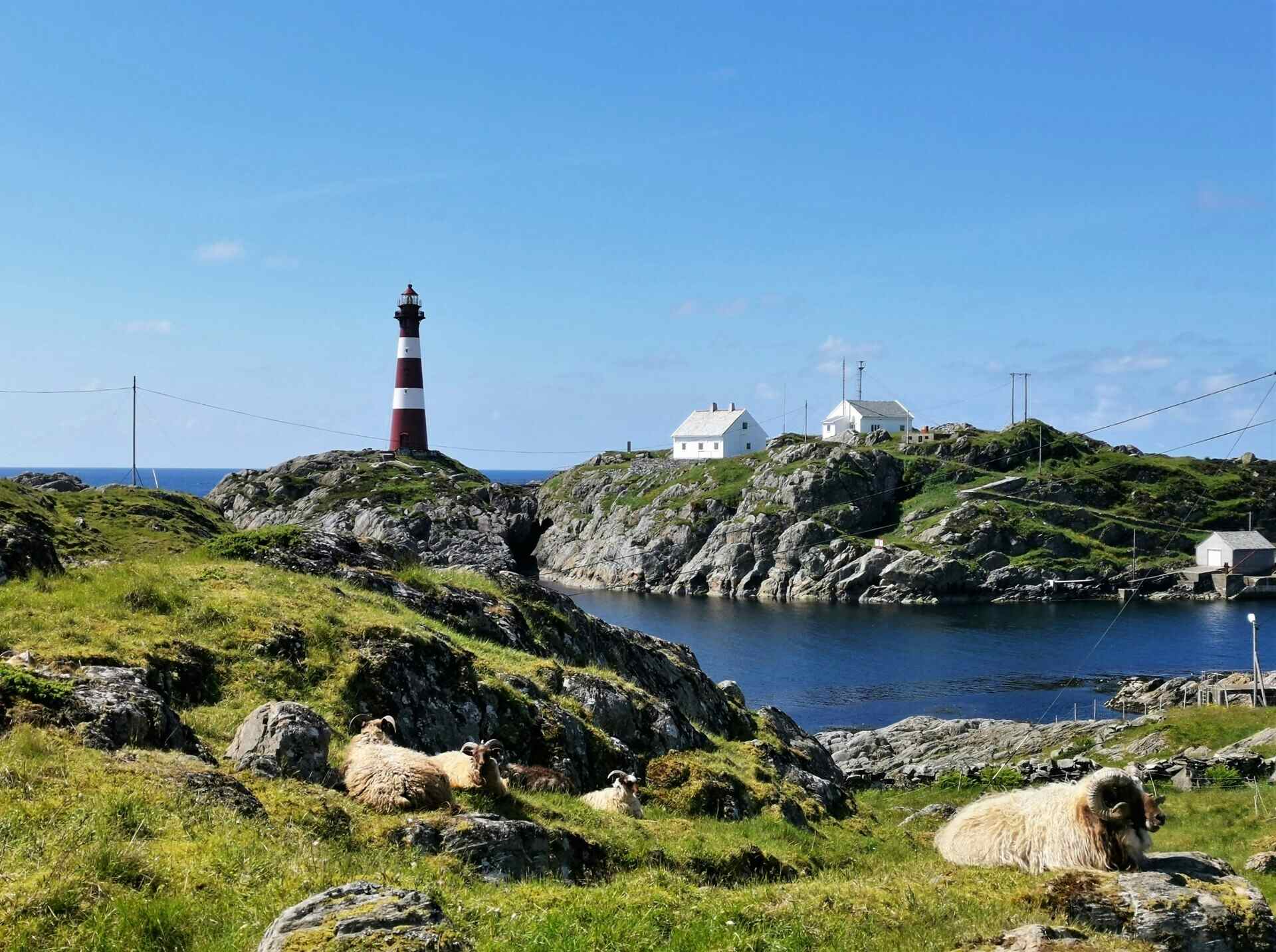 Utsikt mot Hellisøy fyr