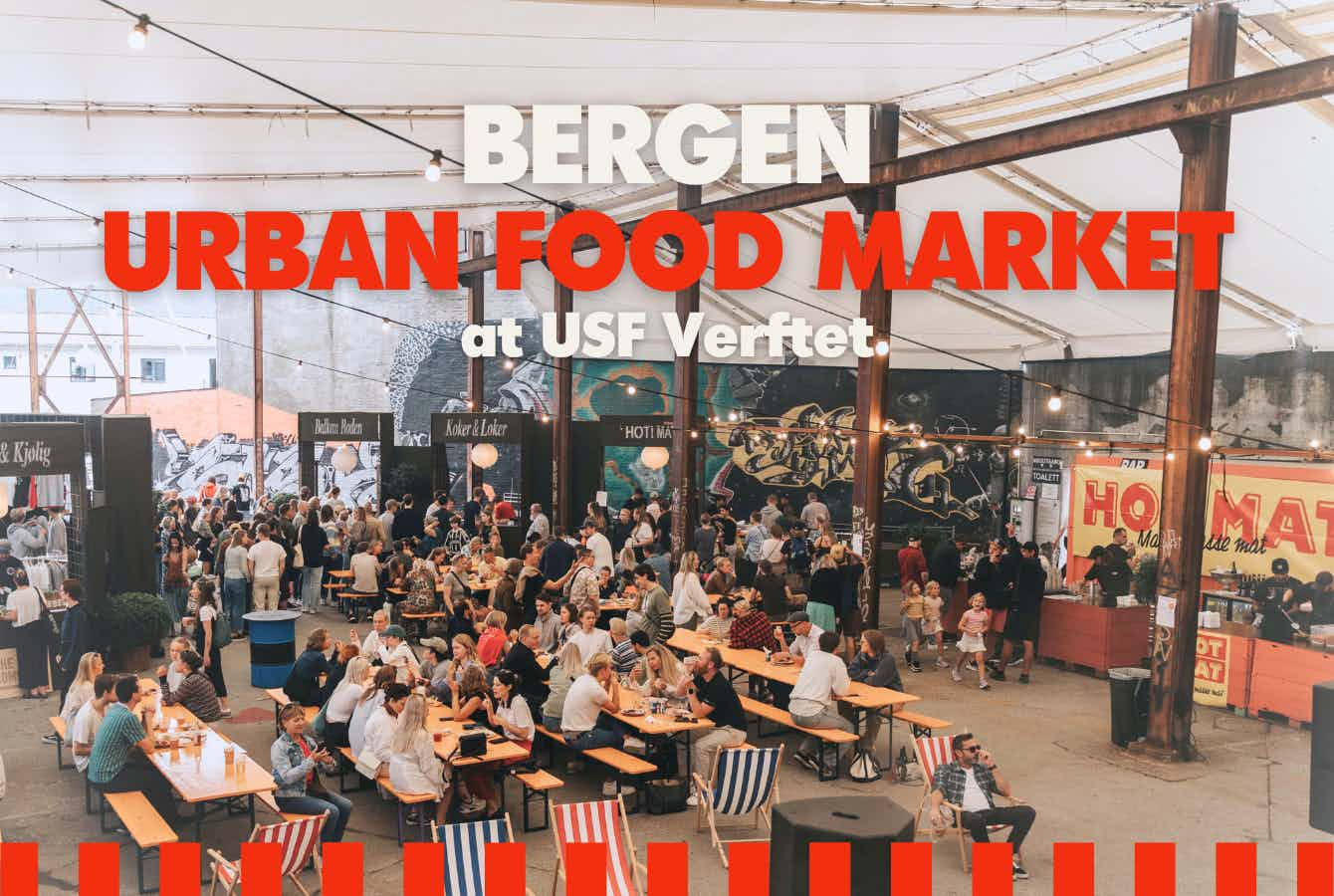 The urban food market at USF Verftet in Bergen